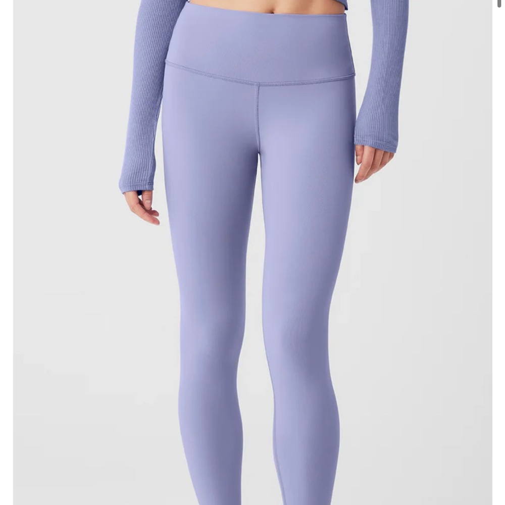 ALO 7/8 High-Waist Airbrush Legging in Lilac Blue, size Small